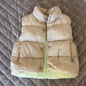 Zara Light Beige Puffer Vest for Kids